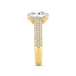 LADIES RING 3 3/4CT ROUND/OVAL DIAMOND 14K YELLOW GOLD (CENTER STONE OVAL DIAMOND 3.00CT) - Image 2
