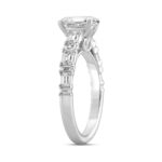 LADIES RING 3.00CT OVAL/BAGUETTE/EMERALD DIAMOND 14K WHITE GOLD (CENTER STONE OVAL DIAMOND 2.00CT) - Image 2