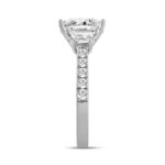 LADIES RING 3.00CT ROUND/OVAL/TRAPEZOID DIAMOND 14K WHITE GOLD (CENTER STONE OVAL DIAMOND 2.00CT) - Image 3