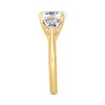 LADIES RING 3CT OVAL/TRILLION DIAMOND 14K YELLOW GOLD (CENTER STONE OVAL DIAMOND 2CT ) - Image 3