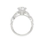 LADIES RING 3CT ROUND/BAGUETTE DIAMOND 14K WHITE GOLD (CENTER STONE ROUND DIAMOND 2.00CT) - Image 2