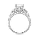 LADIES RING 4CT ROUND/CUSHION DIAMOND 14K WHITE GOLD (CENTER STONE CUSHION DIAMOND 3CT ) - Image 2