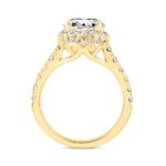 LADIES RING 4CT ROUND/OVAL DIAMOND 14K YELLOW GOLD (CENTER STONE OVAL DIAMOND 3CT ) - Image 2