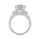LADIES RING 4CT ROUND/PEAR DIAMOND 14K WHITE GOLD (CENTER STONE PEAR DIAMOND 3CT ) - Image 2