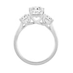 LADIES RING 5CT EMERALD DIAMOND 14K WHITE GOLD (CENTER STONE EMERALD DIAMOND 3CT ) - Image 2