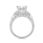 LADIES RING 5CT ROUND/PRINCESS DIAMOND 14K WHITE GOLD (CENTER STONE PRINCESS DIAMOND 4CT ) - Image 2