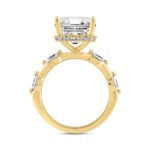 LADIES RING 8 3/4CT ROUND/EMERALD/MARQUISE DIAMOND 14K YELLOW GOLD (CENTER STONE EMERALD DIAMOND 8.00CT) - Image 3