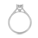 LADIES RING ROUND/RADIANT DIAMOND 14K WHITE GOLD (CENTER STONE RADIANT DIAMOND 1 1/2CT ) - Image 2
