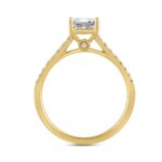 LADIES RING ROUND/RADIANT DIAMOND 14K YELLOW GOLD (CENTER STONE RADIANT DIAMOND 1 1/2CT ) - Image 2
