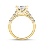 LADIES RINGS 2 1/2CT ROUND/PRINCESS DIAMOND 14K YELLOW GOLD (CENTER STONE PRINCESS DIAMOND 2.00CT) - Image 3