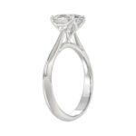 LADIES SOLITAIRE RING 1 1/2CT OVAL DIAMOND 14K WHITE GOLD - Image 3