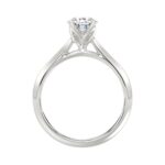 LADIES SOLITAIRE RING 1 1/2CT PEAR DIAMOND 14K WHITE GOLD - Image 2