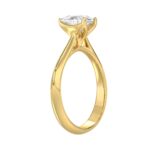 LADIES SOLITAIRE RING 1 1/2CT PEAR DIAMOND 14K YELLOW GOLD - Image 3
