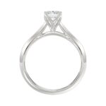 LADIES SOLITAIRE RING 1 1/2CT RADIANT DIAMOND 14K WHITE GOLD - Image 2