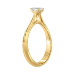 LADIES SOLITAIRE RING 1/2CT OVAL DIAMOND 18K YELLOW GOLD - Image 3