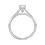 LADIES SOLITAIRE RING 1CT EMERALD DIAMOND 14K WHITE GOLD - Image 2