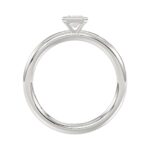 LADIES SOLITAIRE RING 1CT EMERALD DIAMOND 14K WHITE GOLD (CENTER STONE EMERALD DIAMOND 1CT ) - Image 2