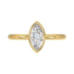 LADIES SOLITAIRE RING 1CT MARQUISE DIAMOND 14K YELLOW GOLD (CENTER STONE MARQUISE DIAMOND 1CT ) - Image 5