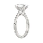 LADIES SOLITAIRE RING 2 1/2CT EMERALD DIAMOND 14K WHITE GOLD (CENTER STONE EMERALD DIAMOND 2 1/2CT) - Image 3