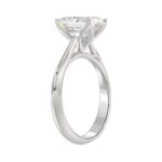 LADIES SOLITAIRE RING 2 1/2CT RADIANT DIAMOND 14K WHITE GOLD - Image 3