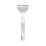 LADIES SOLITAIRE RING 2 1/2CT RADIANT DIAMOND 14K WHITE GOLD - Image 4