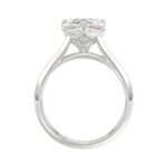 LADIES SOLITAIRE RING 2.00CT HEART DIAMOND 14K WHITE GOLD - Image 2