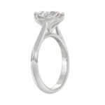 LADIES SOLITAIRE RING 2.00CT HEART DIAMOND 14K WHITE GOLD - Image 3