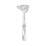 LADIES SOLITAIRE RING 2.00CT HEART DIAMOND 14K WHITE GOLD - Image 4