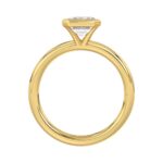 LADIES SOLITAIRE RING 3CT EMERALD DIAMOND 14K YELLOW GOLD (CENTER STONE EMERALD DIAMOND 3CT ) - Image 2