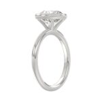 LADIES SOLITAIRE RING 3CT ROUND DIAMOND 14K WHITE GOLD (CENTER STONE ROUND DIAMOND 3CT ) - Image 3