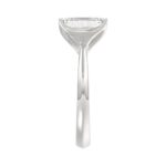 LADIES SOLITAIRE RING 4CT EMERALD DIAMOND 14K WHITE GOLD - Image 4