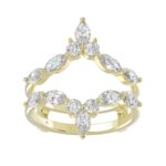 LADIES WRAP RING 1 1/4CT ROUND/MARQUISE 14K YELLOW GOLD