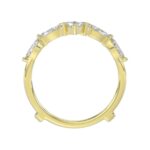 LADIES WRAP RING 1 1/4CT ROUND/MARQUISE 14K YELLOW GOLD - Image 2