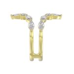 LADIES WRAP RING 1 1/4CT ROUND/MARQUISE 14K YELLOW GOLD - Image 4