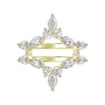 LADIES WRAP RING 1 1/4CT ROUND/MARQUISE 14K YELLOW GOLD - Image 5