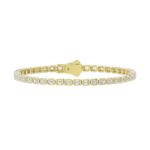 LADIES BRACELET 5.00CT EMERALD DIAMOND 14K YELLOW GOLD