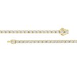 LADIES BRACELET 5.00CT EMERALD DIAMOND 14K YELLOW GOLD - Image 3