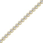 LADIES BRACELET 5.00CT ROUND DIAMOND 14K YELLOW GOLD - Image 2