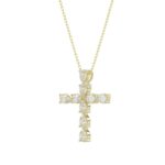 LADIES PENDANT WITH CHAIN  1 1/4CT PEAR DIAMOND 14K YELLOW GOLD - Image 3
