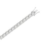 14K WHITE GOLD 3CT ROUND DIAMOND LADIES BRACELET - Image 2