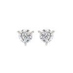 18K WHITE GOLD 1 1/2CT ROUND DIAMOND SOLITAIRE EARRINGS (TALON CLAWS LOCK)