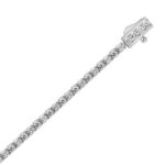 18K WHITE GOLD 3.00CT ROUND DIAMOND LADIES TENNIS BRACELET (TALON CLAWS LOCK) - Image 2