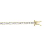 LADIES BRACELET 4CT ROUND DIAMOND 14K YELLOW GOLD - Image 2