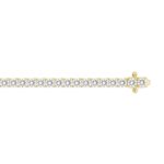 LADIES BRACELET 4CT ROUND DIAMOND 14K YELLOW GOLD - Image 3