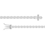 LADIES BRACELET 5.00CT EMERALD DIAMOND 18K WHITE GOLD - Image 3