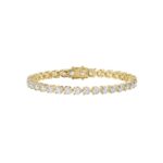 LADIES BRACELET 7CT ROUND DIAMOND 14K YELLOW GOLD