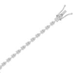 LADIES BRACELET 8 1/4CT PEAR DIAMOND 14K WHITE GOLD - Image 2