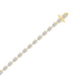 LADIES BRACELET 8 1/4CT PEAR DIAMOND 14K YELLOW GOLD - Image 3