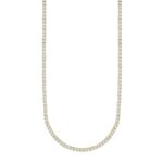 LADIES NECKLACES 3CT ROUND DIAMOND 14K YELLOW GOLD