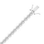 14K WHITE GOLD 10.00CT ROUND DIAMOND LADIES BRACELET - Image 3